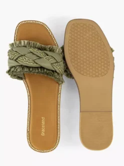 Groene Slipper Gevlochten 8 Groene Slipper Gevlochten -Beroemde Schoenen Winkel 2179717 H3
