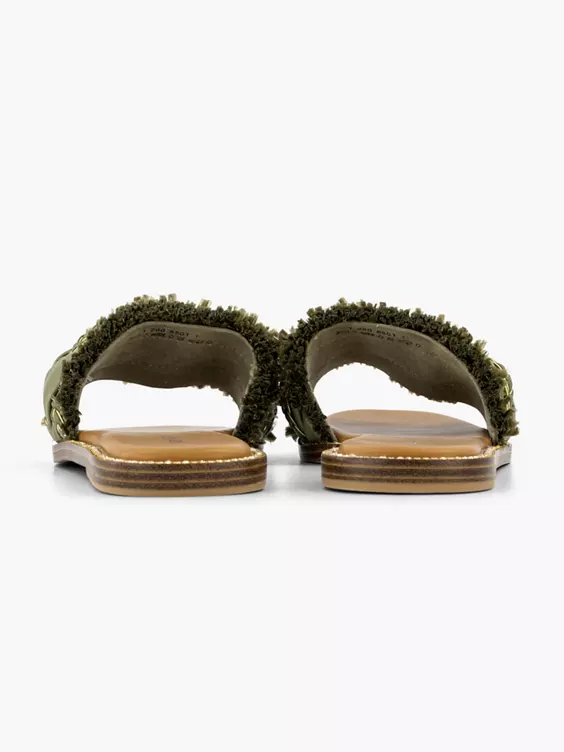 Groene Slipper Gevlochten 4 Groene Slipper Gevlochten - Afbeelding 4