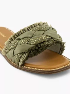 Groene Slipper Gevlochten 10 Groene Slipper Gevlochten -Beroemde Schoenen Winkel 2179717 H5