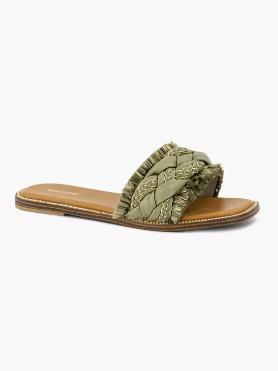 Groene Slipper Gevlochten 6 Groene Slipper Gevlochten - Afbeelding 6