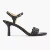 Zwarte Sandalette Gevlochten