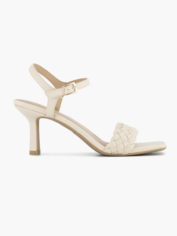 Beige Sandalette Gevochten 1 Beige Sandalette Gevochten