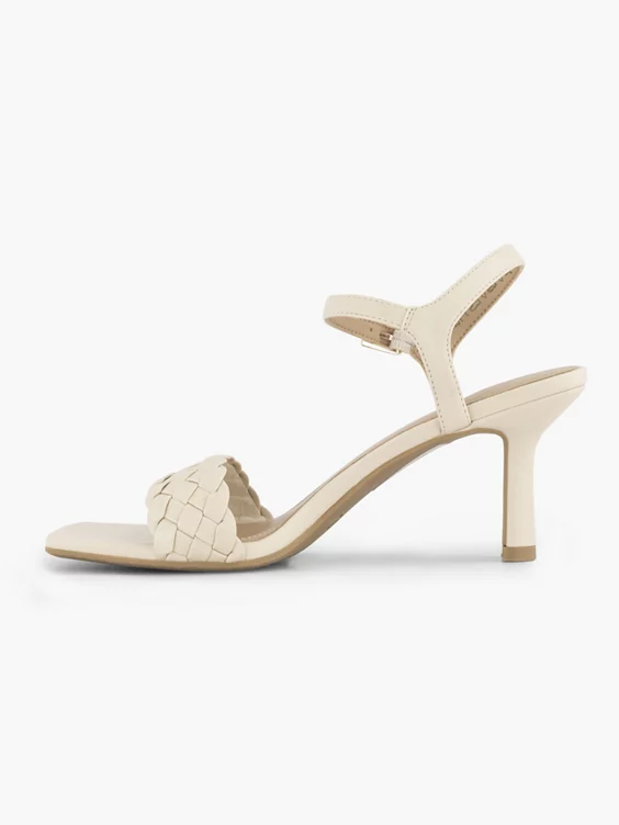 Beige Sandalette Gevochten 2 Beige Sandalette Gevochten - Afbeelding 2