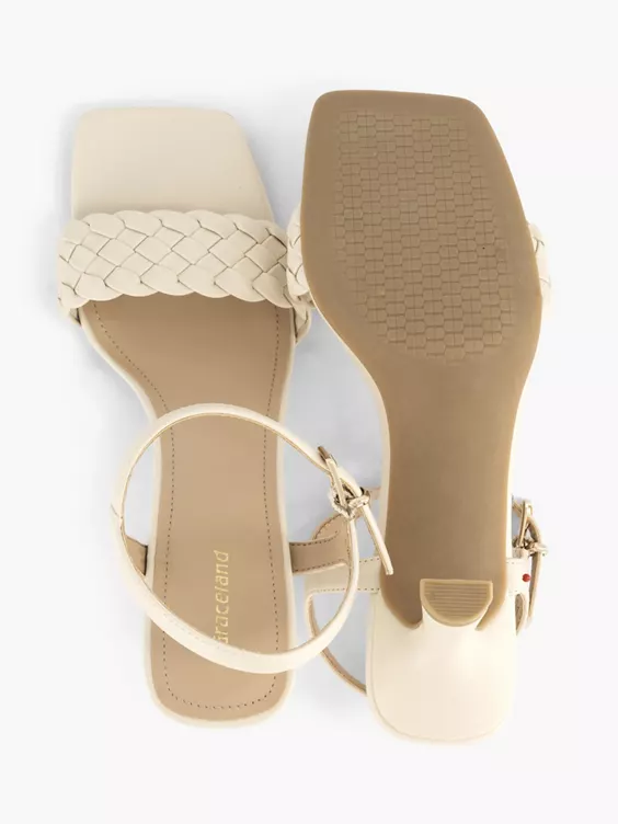 Beige Sandalette Gevochten 3 Beige Sandalette Gevochten - Afbeelding 3