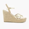 Gouden Espadrille Sleehak