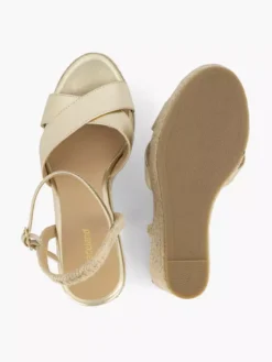 Gouden Espadrille Sleehak -Beroemde Schoenen Winkel 2180253 H3