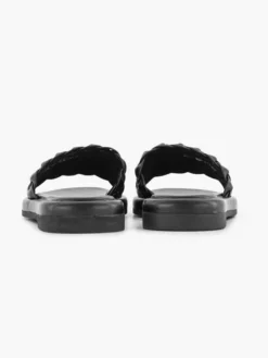 Zwarte Slipper Gevlochten -Beroemde Schoenen Winkel 2180328 H4
