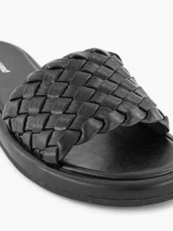 Zwarte Slipper Gevlochten -Beroemde Schoenen Winkel 2180328 H5