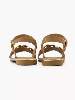 Bruine Sandaal Sierketting -Beroemde Schoenen Winkel 2180377 H4