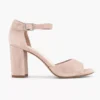 Lichtroze Suéde Sandalette