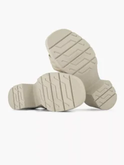 Beige Leren Chunky Sandalette -Beroemde Schoenen Winkel 2180766 H3