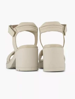 Beige Leren Chunky Sandalette -Beroemde Schoenen Winkel 2180766 H4