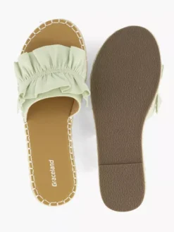 Lichtgroene Slipper Roesjes -Beroemde Schoenen Winkel 2180775 H3