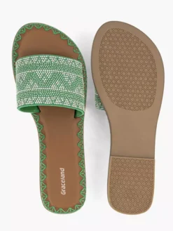 Groene Slipper Studs -Beroemde Schoenen Winkel 2180778 H3