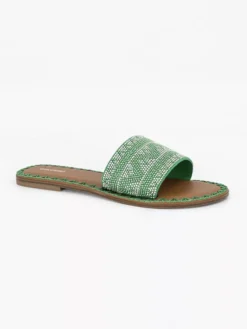 Groene Slipper Studs -Beroemde Schoenen Winkel 2180778 H6