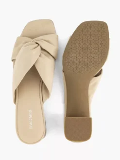 Beige Muiltje Knoop -Beroemde Schoenen Winkel 2180819 H3