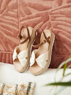 ESPRIT Beige Sandaal Touw -Beroemde Schoenen Winkel 2180842 H9