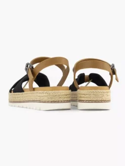 ESPRIT Zwarte Platform Sandaal Touw -Beroemde Schoenen Winkel 2180845 H4