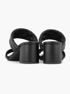 Zwarte Muiltjes Doorgestikt -Beroemde Schoenen Winkel 2180901 H4