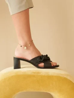 Zwart Muiltje Sierketting -Beroemde Schoenen Winkel 2180912 H9