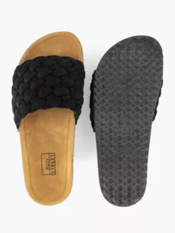 Easy Street Zwarte Slipper Knitted -Beroemde Schoenen Winkel 2184345 H3