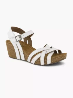 Easy Street Witte Sandaal Sleehak 11 Easy Street Witte Sandaal Sleehak -Beroemde Schoenen Winkel 2184597 H6