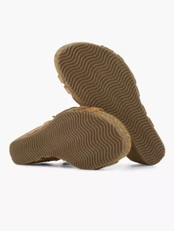 Easy Street Bruine Leren Sandalette -Beroemde Schoenen Winkel 2184600 H3