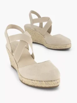 Beige Slingback Sleehak -Beroemde Schoenen Winkel 2184725 H5