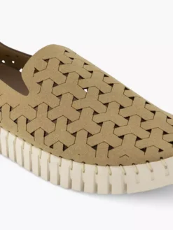 Zandkleurige Instapper Gevlochten -Beroemde Schoenen Winkel 2189628 H5