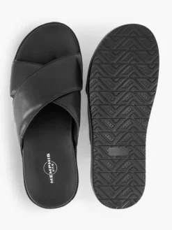 Zwarte Leren Slipper -Beroemde Schoenen Winkel 2191382 H3