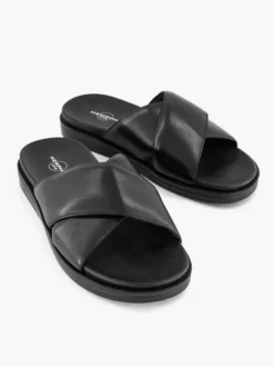 Zwarte Leren Slipper -Beroemde Schoenen Winkel 2191382 H5