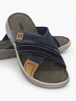 Donkerblauwe Suéde Slipper -Beroemde Schoenen Winkel 2191419 H5