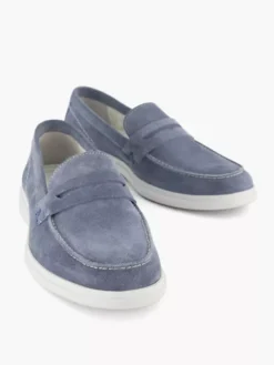 Lichtblauwe Suéde Instapper -Beroemde Schoenen Winkel 2191539 H5