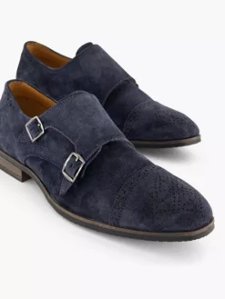 Blauwe Suéde Instapper Gespen -Beroemde Schoenen Winkel 2191545 H5