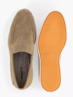 Beige Suéde Loafer -Beroemde Schoenen Winkel 2191737 H3