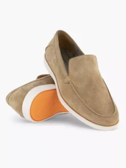 Beige Suéde Loafer -Beroemde Schoenen Winkel 2191737 H5