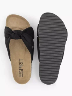 ESPRIT Zwarte Slipper Knoop -Beroemde Schoenen Winkel 2191981 H3