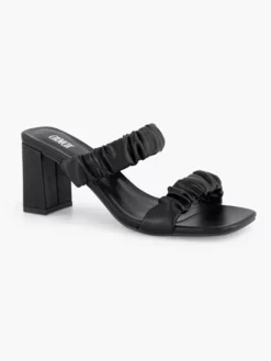 Zwarte Slipper Hak -Beroemde Schoenen Winkel 2192450 H6