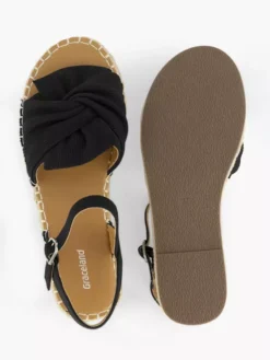 Zwarte Sandaal Knoop -Beroemde Schoenen Winkel 2192808 H3