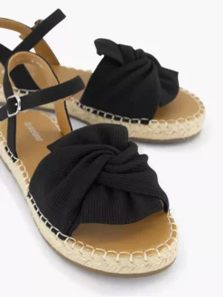 Zwarte Sandaal Knoop -Beroemde Schoenen Winkel 2192808 H5