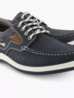 Donkerblauwe Nubuck Veterschoen -Beroemde Schoenen Winkel 2193720 H5