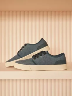 Blauwe Canvas Sneaker -Beroemde Schoenen Winkel 2193730 H9