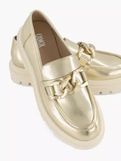 Gouden Metallic Chunky Loafer -Beroemde Schoenen Winkel 2193765 H5