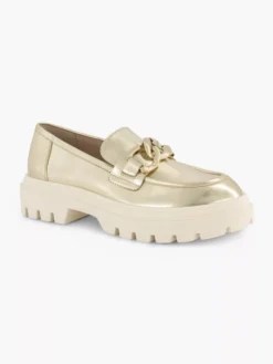 Gouden Metallic Chunky Loafer -Beroemde Schoenen Winkel 2193765 H6