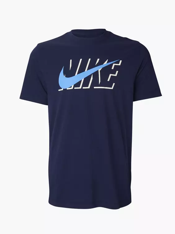 Nike Donkerblauwe NSW Tee Swoosh Block 1 Nike Donkerblauwe NSW Tee Swoosh Block