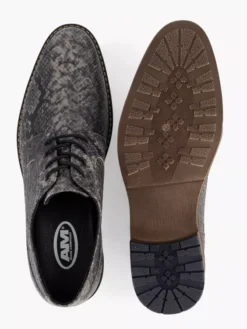 Grijze Veterschoen Slangenprint -Beroemde Schoenen Winkel 2197634 H5