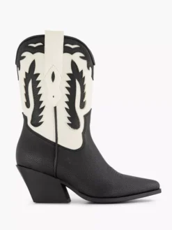 Zwart/ Witte Cowboy Laars