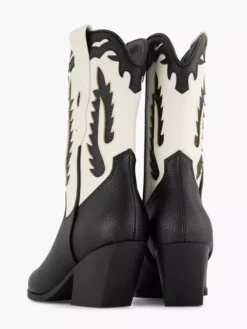 Zwart/ Witte Cowboy Laars -Beroemde Schoenen Winkel 2203453 H3
