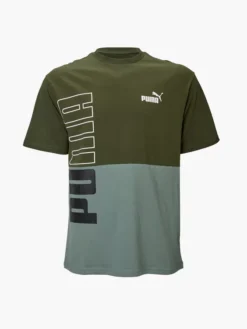 Groene Puma Power Colorblock Tee