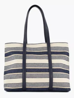 Blauw/ Witte Strandtas